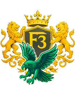 Egal Malotok crest – F3 emblem with gold lions and jade eagle.